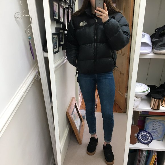 North Face 600 Down Puffer Classic Cold Weather Fall/Winter Cozy Black Jacket - Picture 8 of 16